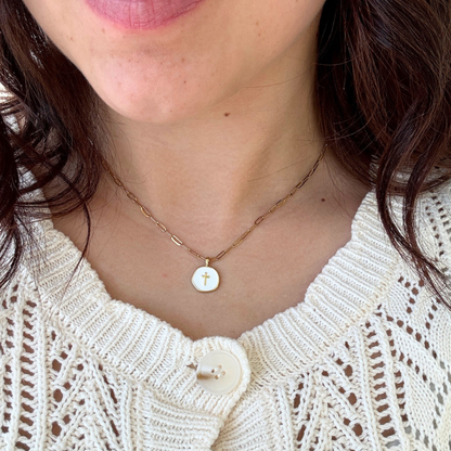 The Alabaster Cross Necklace